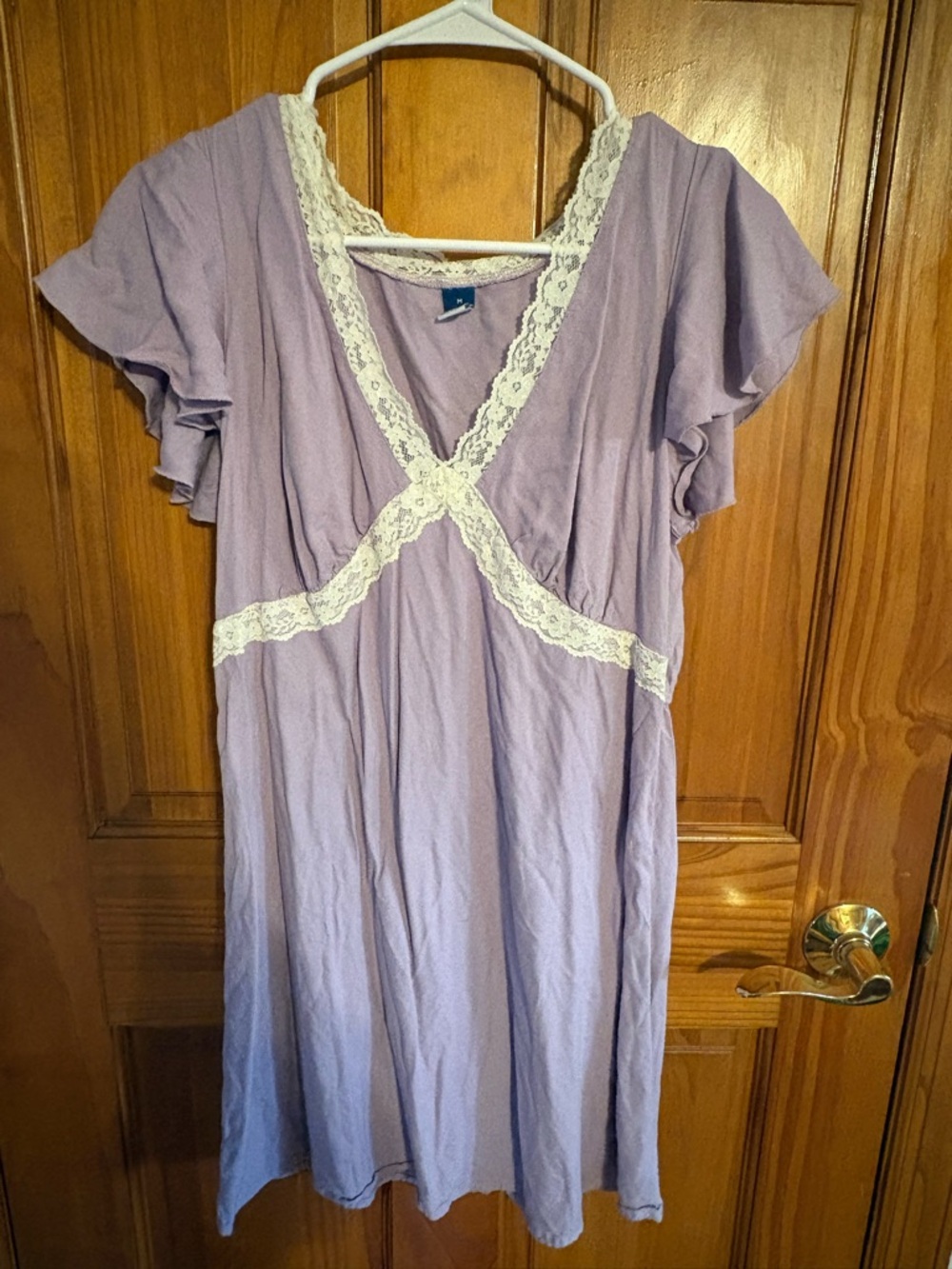 Lavender Lace-Trim Dress -